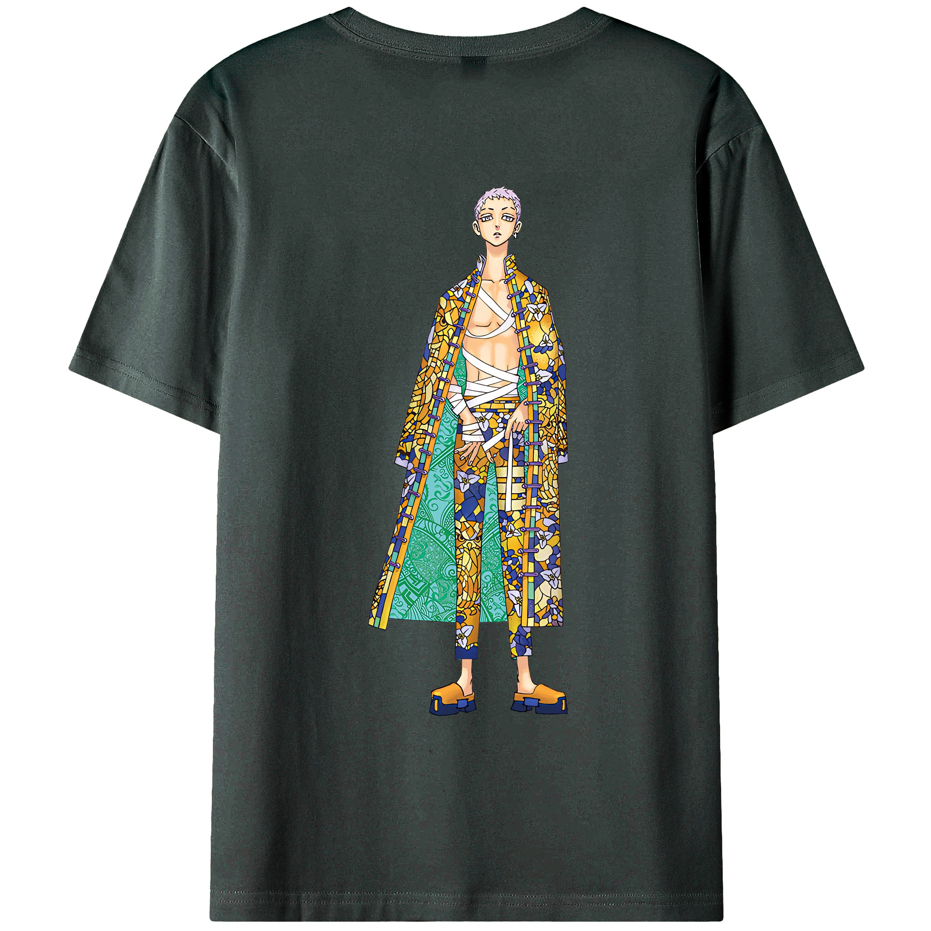 （画像用） 東京リベンジャーズ Tokyo Revengers 綿100％ メンズ半袖Tシャツ（バックプリント） 通気性
